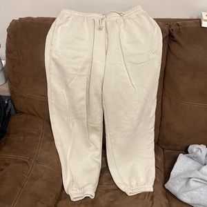 Tan Wide Leg Adidas Joggers